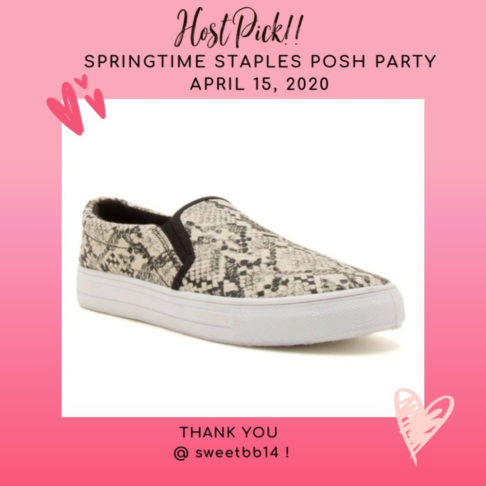 π₯HPπ₯ Qupid Snakeskin Print Vegan Slip On Sneaker - Picture 2 of 5